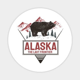 Alaska The Last Frontier Bear Nature Design Magnet